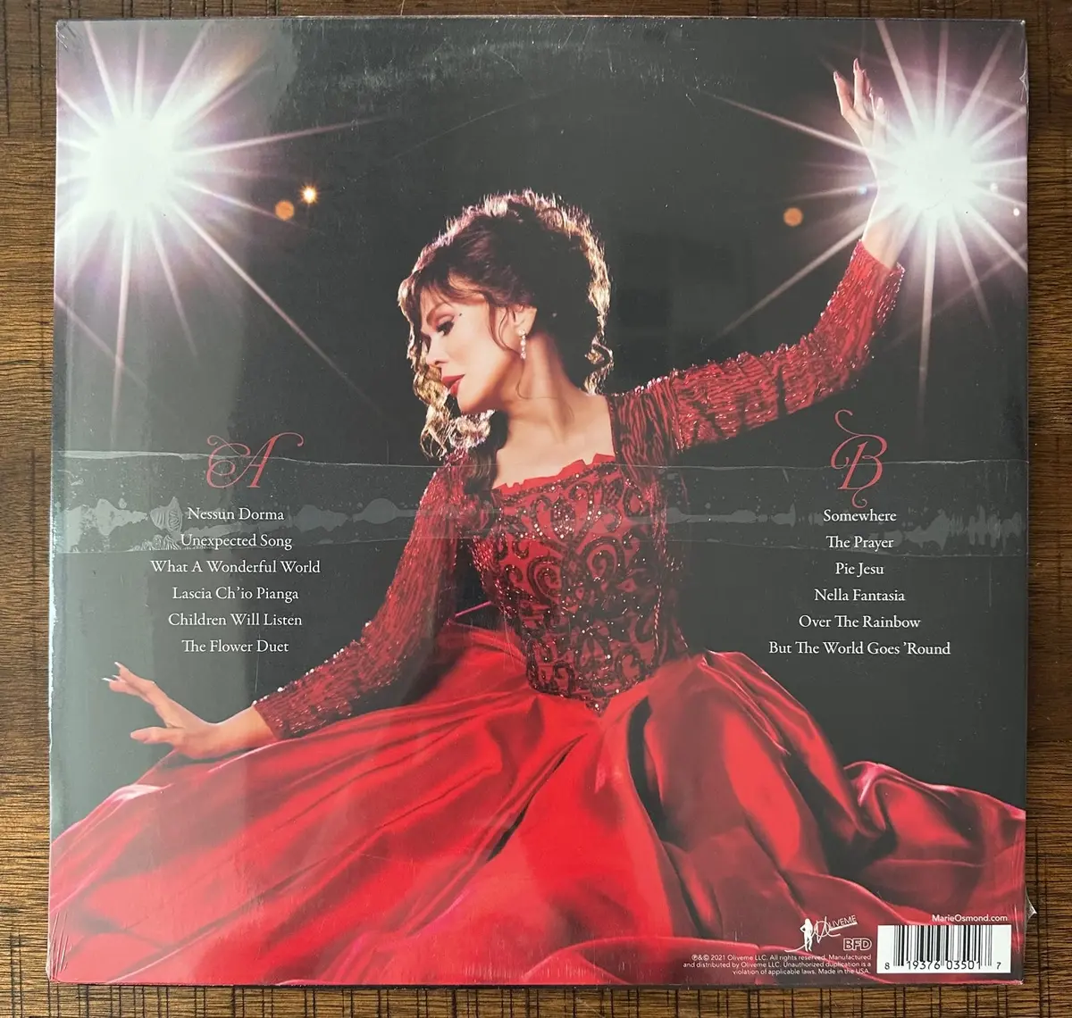 Marie Osmond - Unexpected Signed Lp Vinyl Autograph Record - New 2