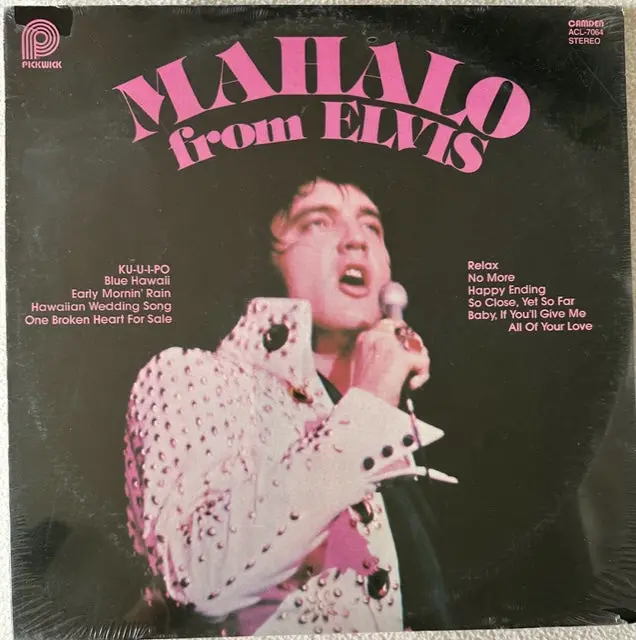 Elivs  Presley - Mahalo From Elvis Lp Vinyl  --  New 1