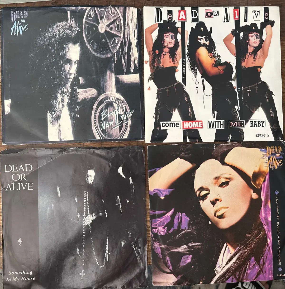 Dead Or Alive -- Set Of 4 Original 45 Records 7" Vinyl - Used 1