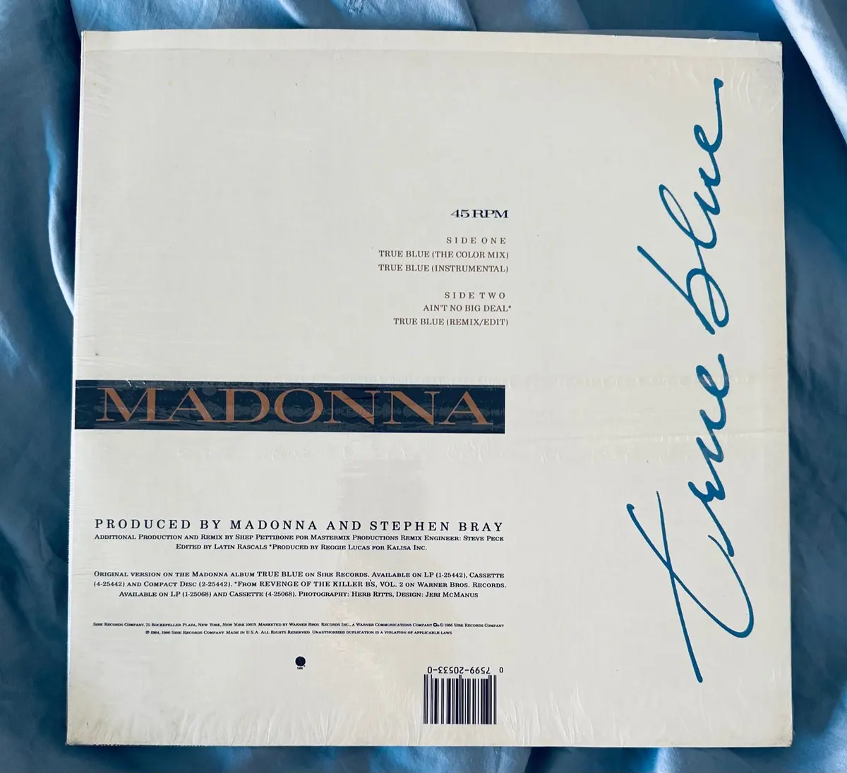 Madonna - True Blue (Usa) In Cellophane 12" Single Lp Vinyl Used 2