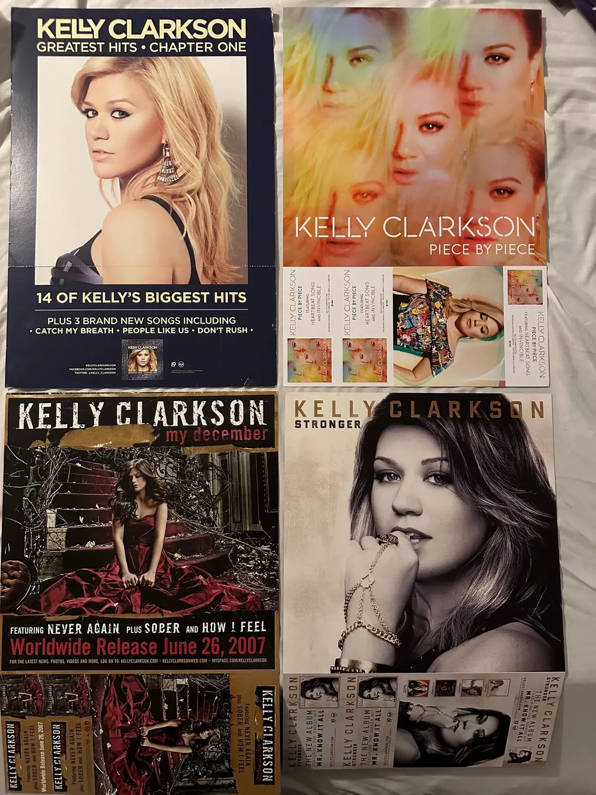 Kelly Clarkson - Set Of 4 Promotional Poster Flats (12X17) 1