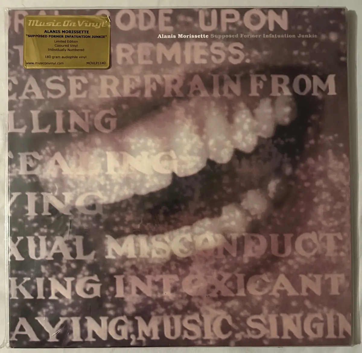 Alanis Morissette - Supposed Former Infatuation Junkie Lp Colored Numbered #9 -  Vinyl (Import) New (Us Order Only) 1