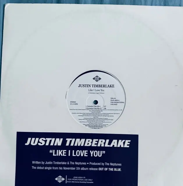 Justin Timberlake - Like I Love You 12" Promo Lp Vinyl - Used 1