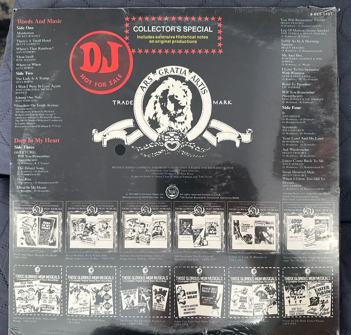 Mgm Musics: Words And Music / Deep In My Heart Double Soundtrack Lp Vinyl - New 2