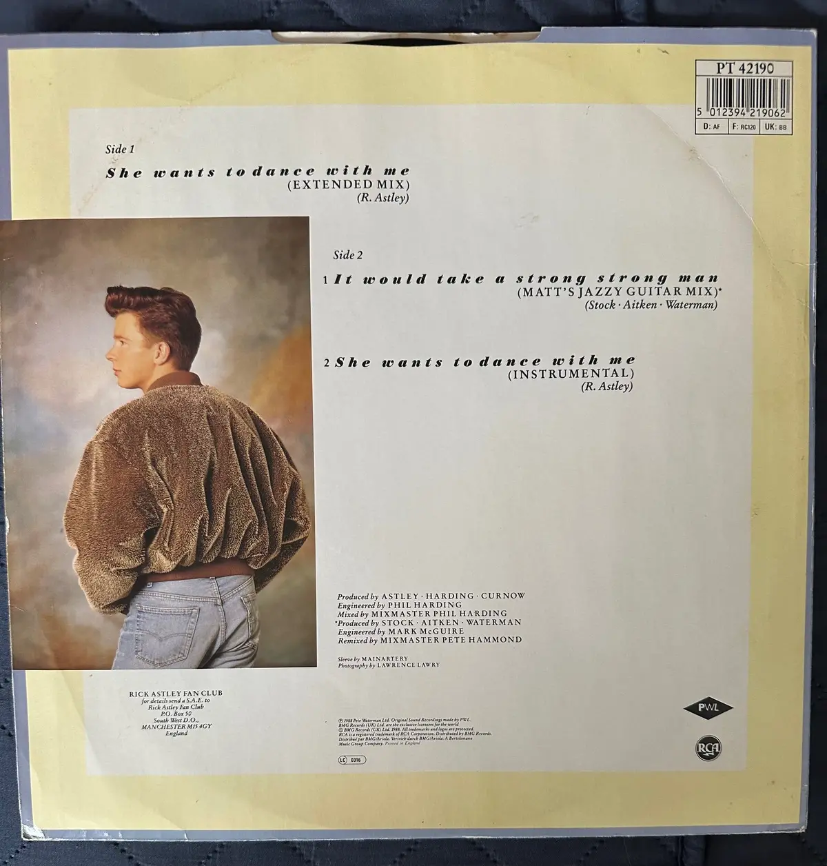 Rick Astley - She Wants To Dance With Me (Import) 12" Single Lp Vinyl - Used 2