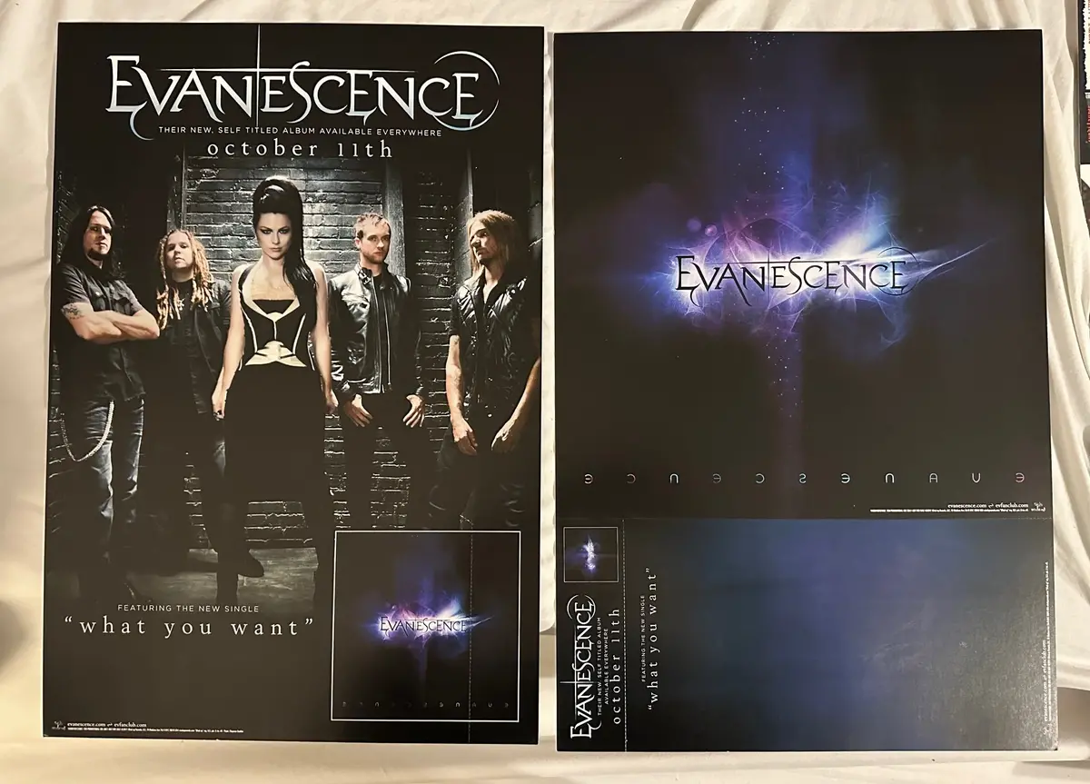 Evanescence - Self Title 3Rd Album (Double Sided Promo Poster Flat) 1