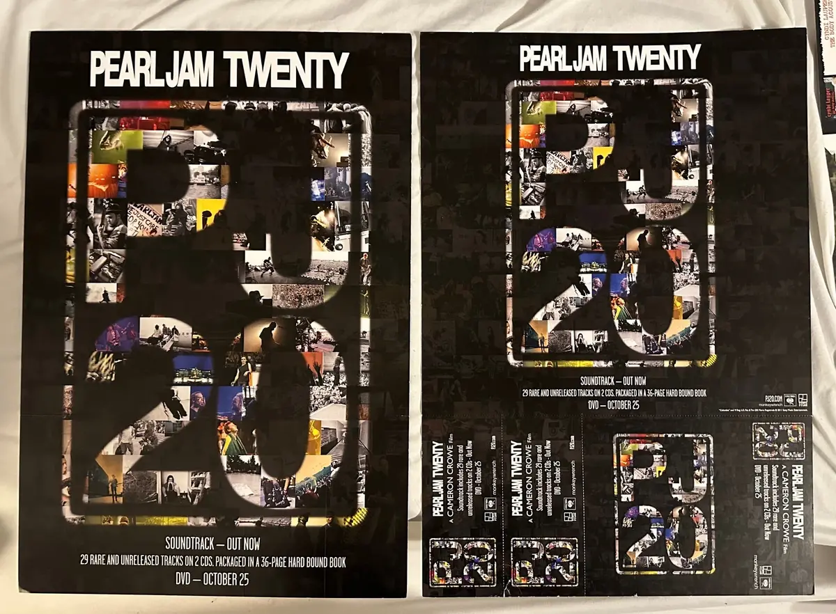 Pearl Jam - Twenty (Double Sided Promo Poster Flat) 1