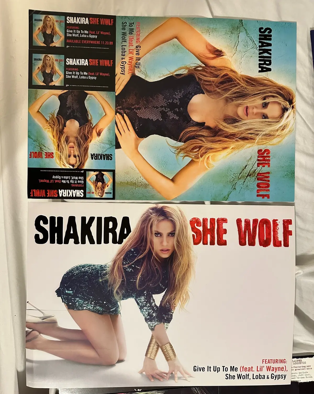Shakira - She Wolf (Double Sided Promo Poster Flat) 1