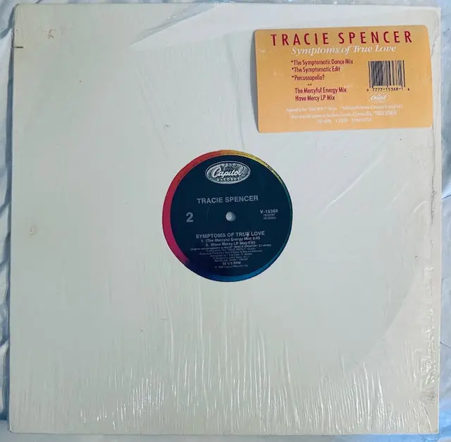 Tracie Spencer - Symptoms Of True Love 12" Single Lp Vinyl - Used 1