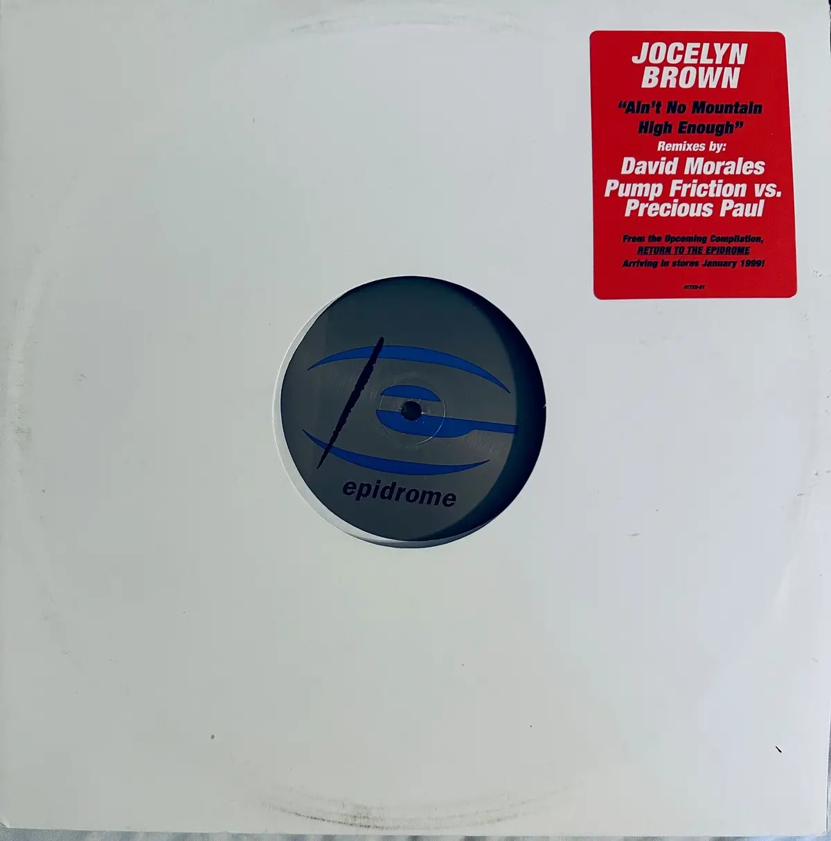 Jocelyn Brown -- Ain't No Mountain High Enough (Remixes) 12" Single Lp Vinyl - Used 1
