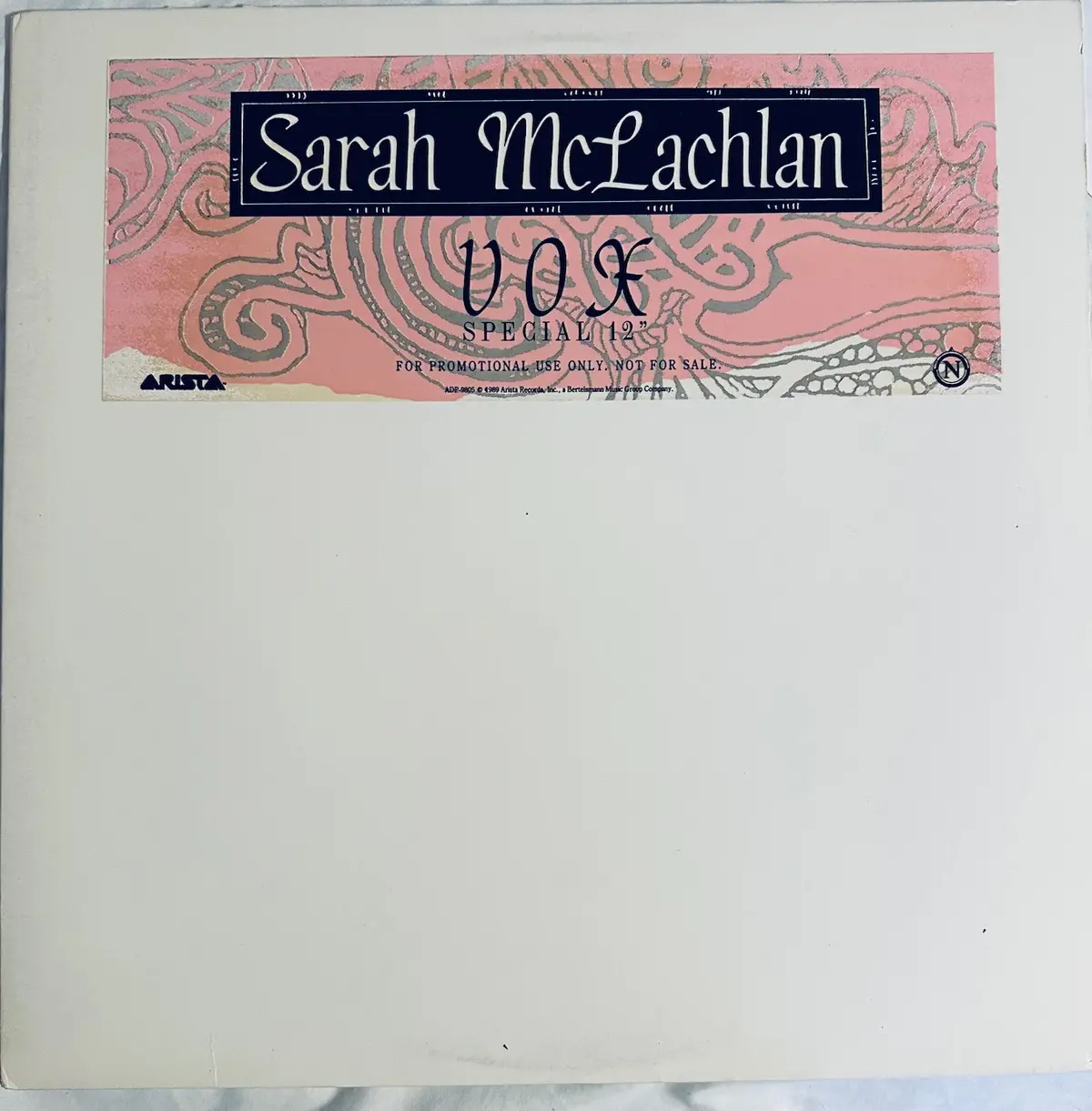 Sarah Mclachlan - Vox (Promo 12" Single) Lp Vinyl 1989 - Used 1