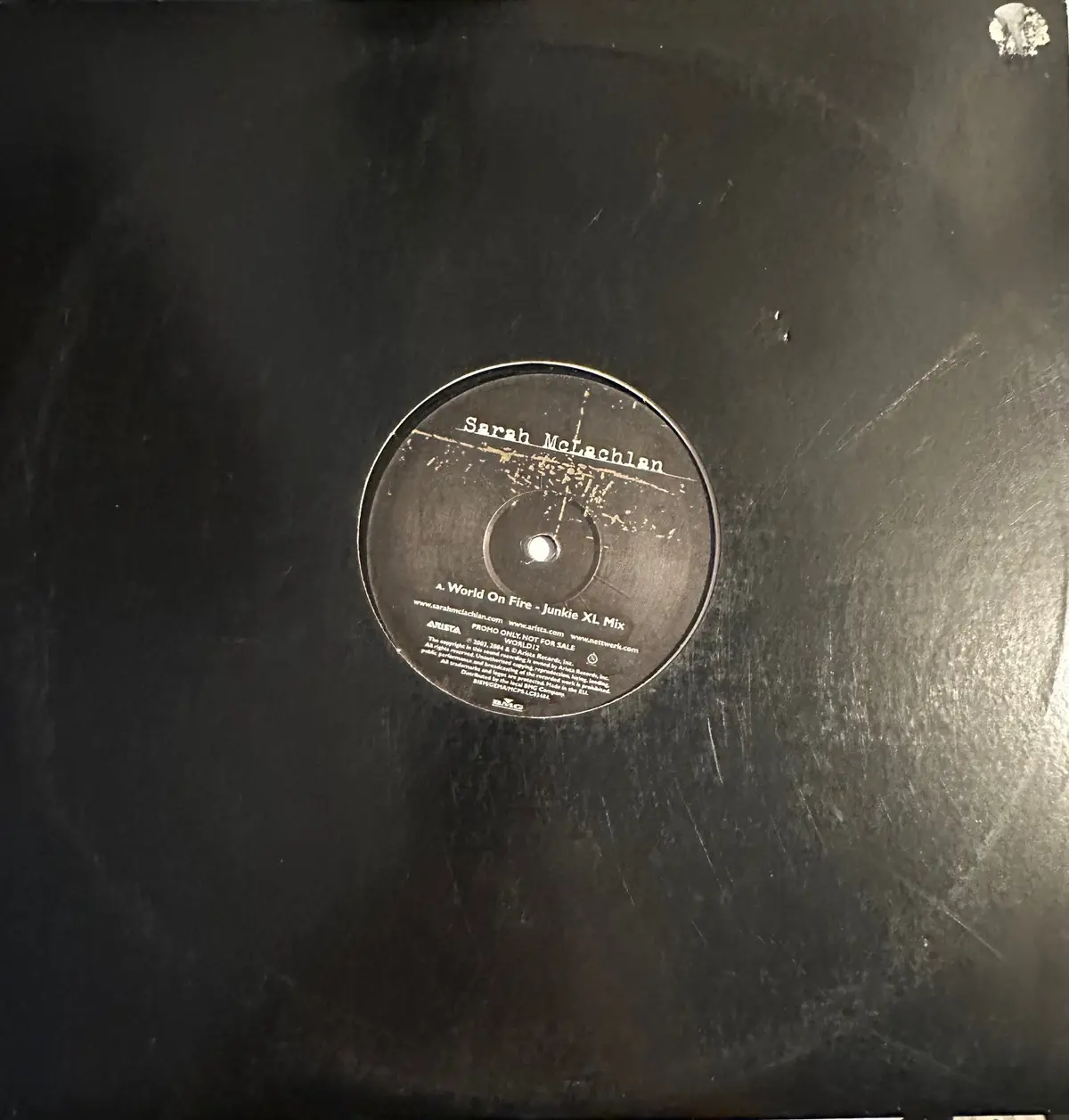 Sarah Mclachlan - World On Fire / Stupid (Promo 12" Single) Lp Vinyl -  Used 1