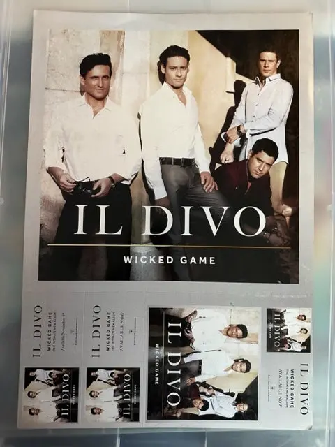 Il Divo - Wicked Game (Official Promotional Poster Flat) 12X17 1