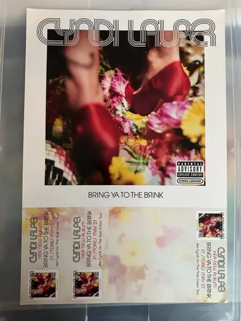 Cyndi Lauper - Bring Ya To The Brink Official Promotional Poster Flat 12X17 1