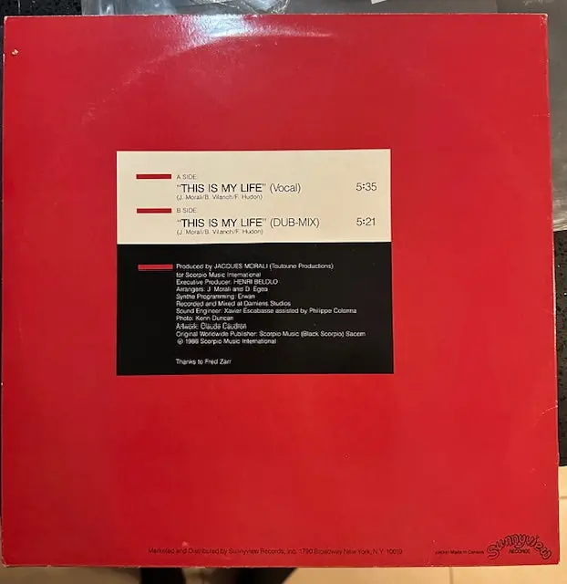 Eartha Kitt - This Is My Life 12" Remix Single Lp Vinyl - Used 2