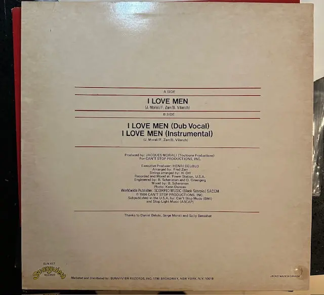 Eartha Kitt - I Love Men - 12" Remix Single Lp Vinyl - Used 2