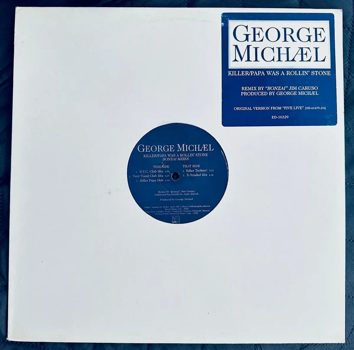George Michael - Killer / Papa Was A Rollin' Stone (Promo 12" Single) Lp Vinyl - Used 1