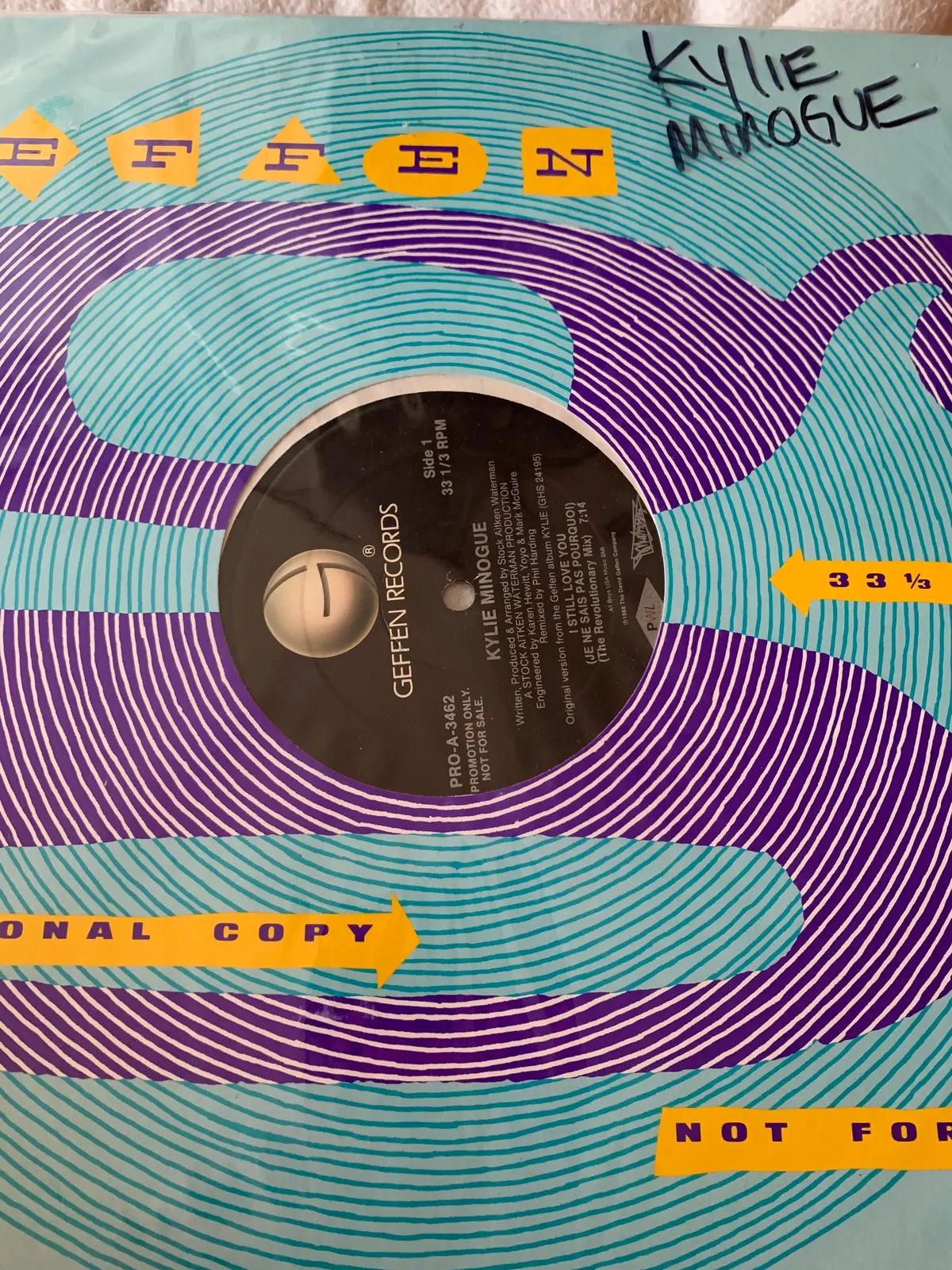 Kylie Minogue - I Still Love You (Je Ne Sais Pas Pourquoi)   Promo 12" Single  Lp Vinyl 1