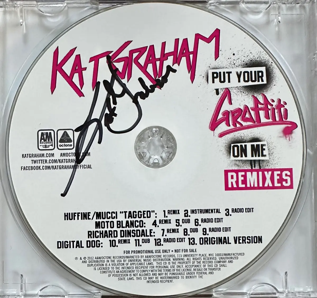 Kat Graham - Signed Promo Cd Single "Put Your Graffiti On Me" Remixes 1