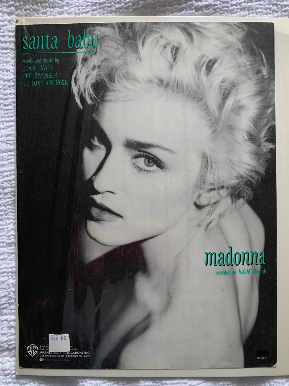 Madonna - Sheet Music "Santa Baby" 1