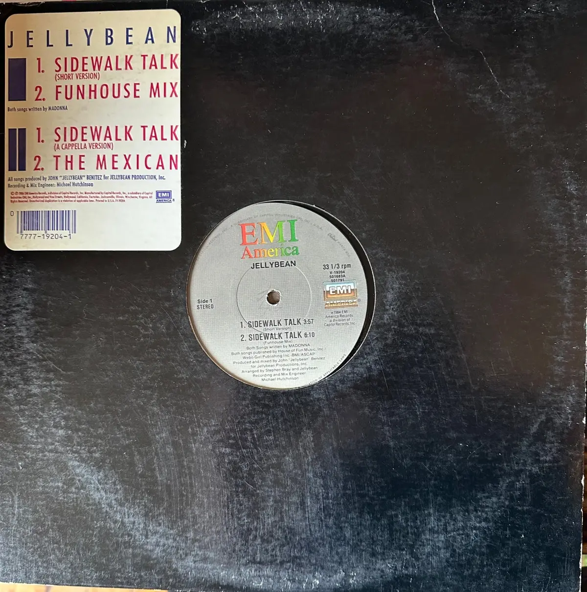 Jellybean Ft: Madonna - Sidewalk Talk 12" Lp Vinyl - Used 1