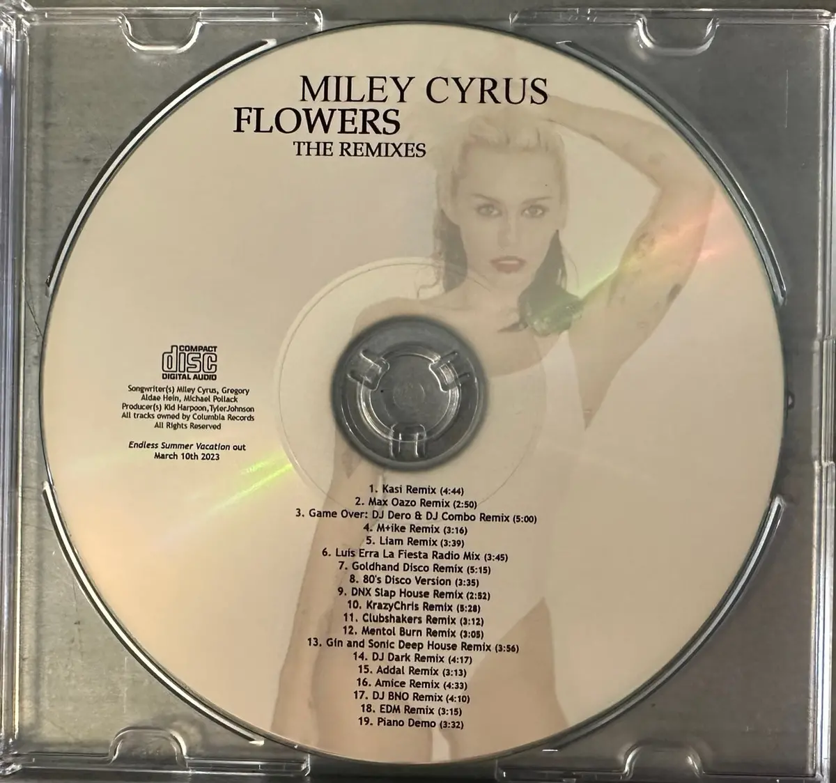 Miley Cyrus - Flowers (The Remixes) - Dj Import Cd Single 2