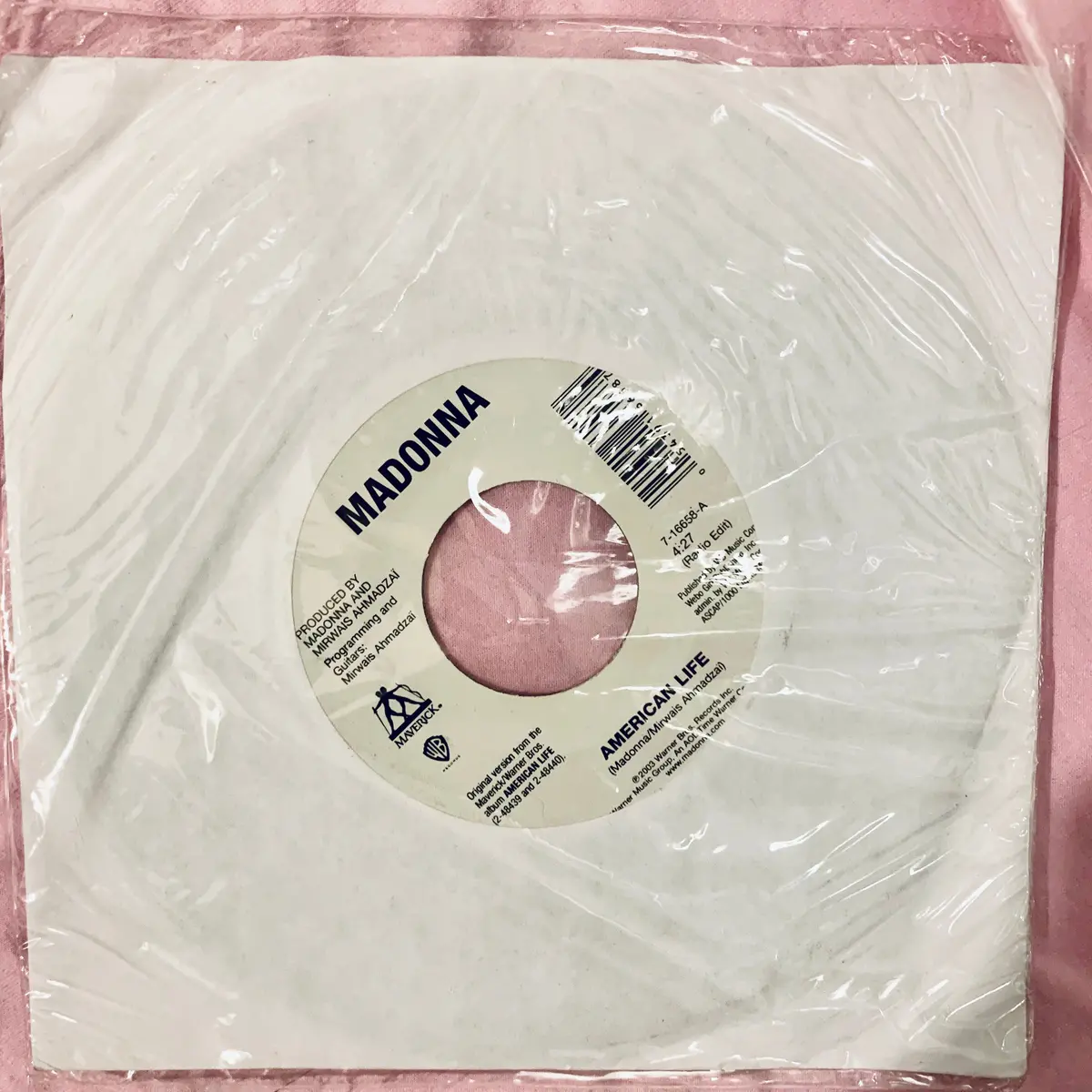 Madonna -American Life 7" Vinyl - 45 Record - New 1