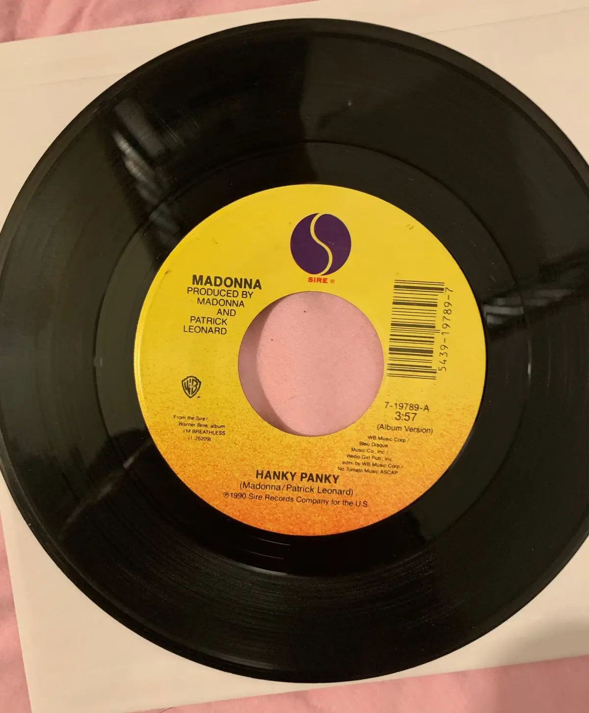 Madonna - Hanky Panky / More 7" Vinyl 45 Record 1