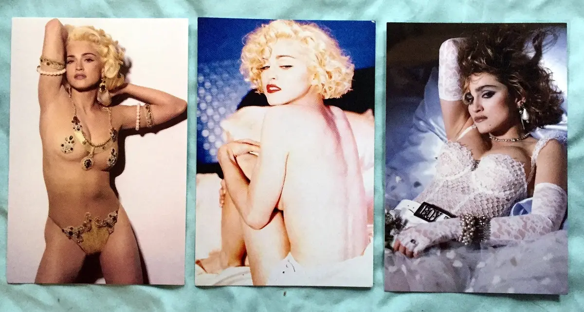 Madonna Set Of 3 Iconic Postcards (Virgin, Express Yourself, Erotica) 1