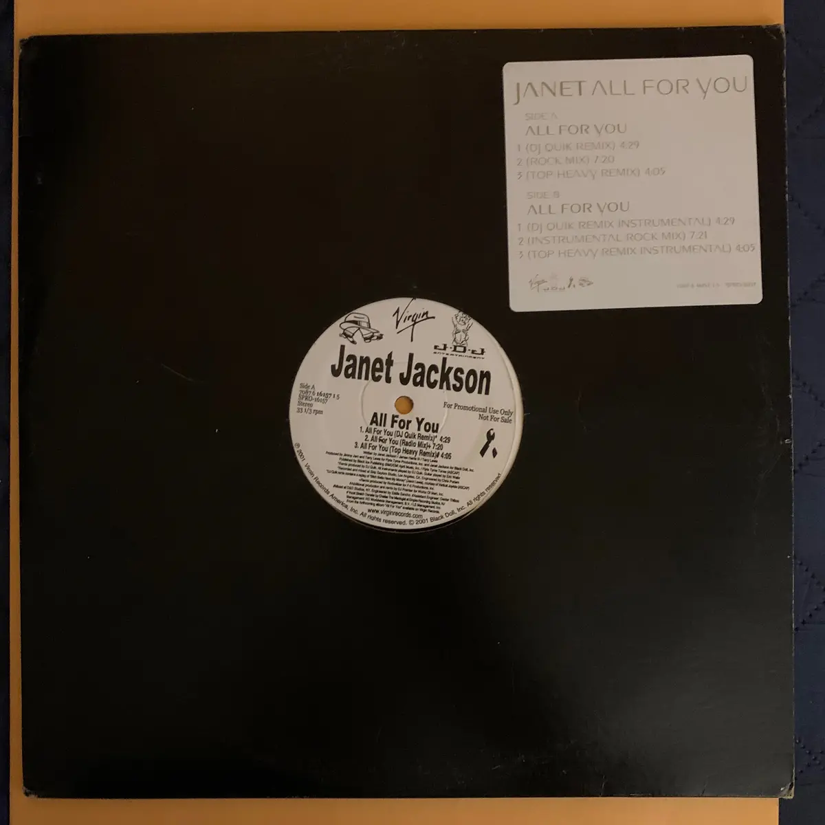 Janet Jackson - All For You Promo 12" Vinyl - Used 1