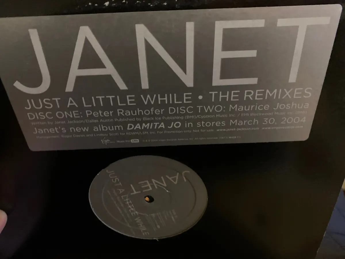 Janet Jackson - Just A Little While Promo 12" Double Vinyl - Used 2