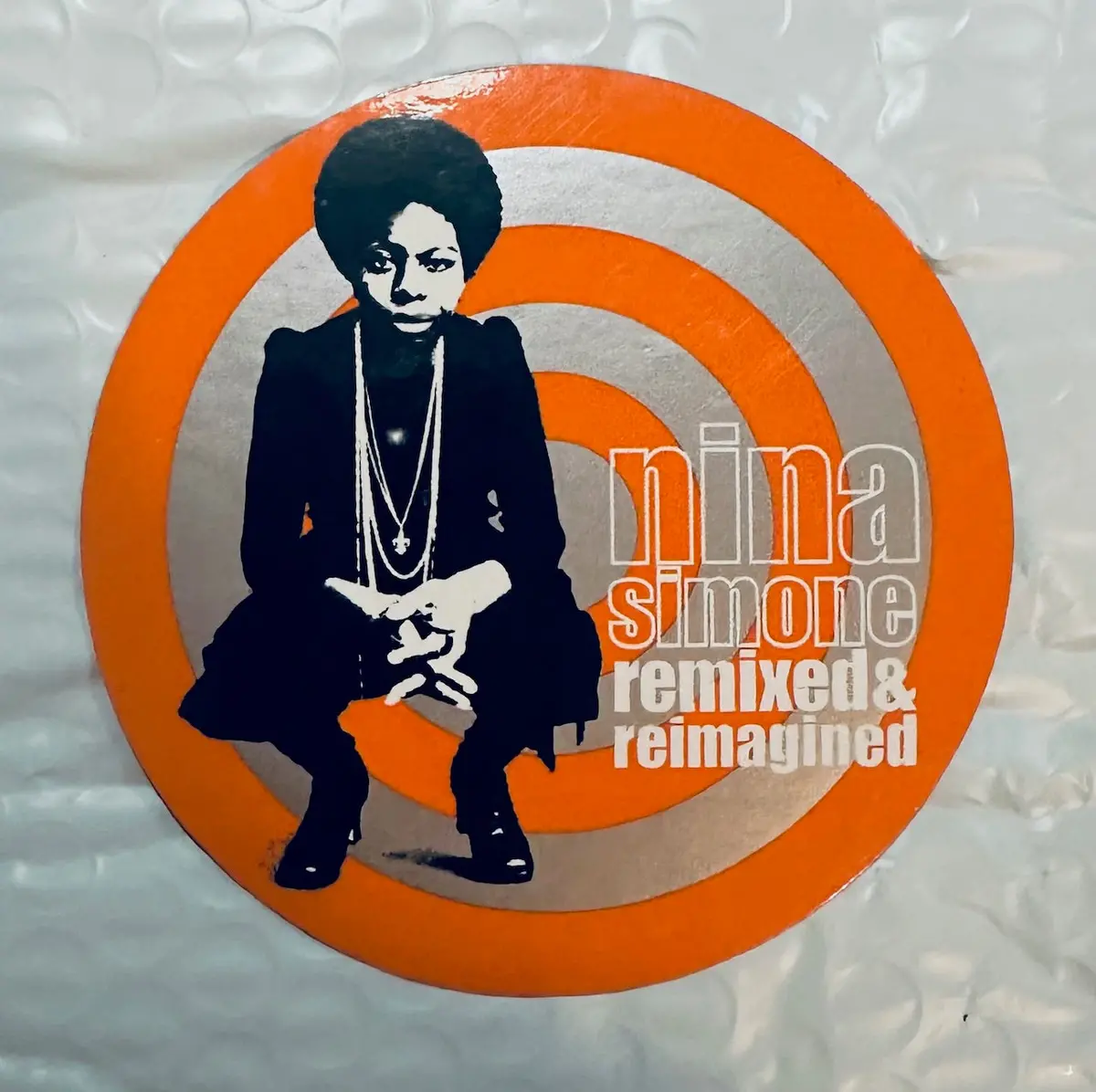 Nina Simone Official 3X3" Round Promotional Sticker  Remixed, Reimagined 1