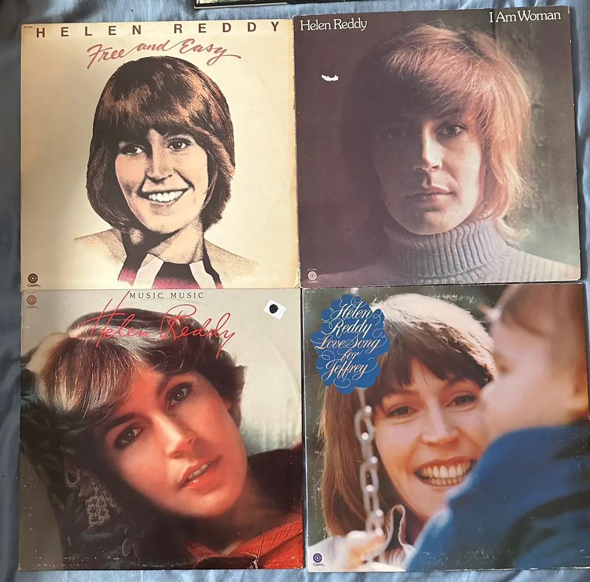 Helen Reddy - Set Of 4 Original Lp Vinyls -- Free And Easy, I Am Woman +  Used 1