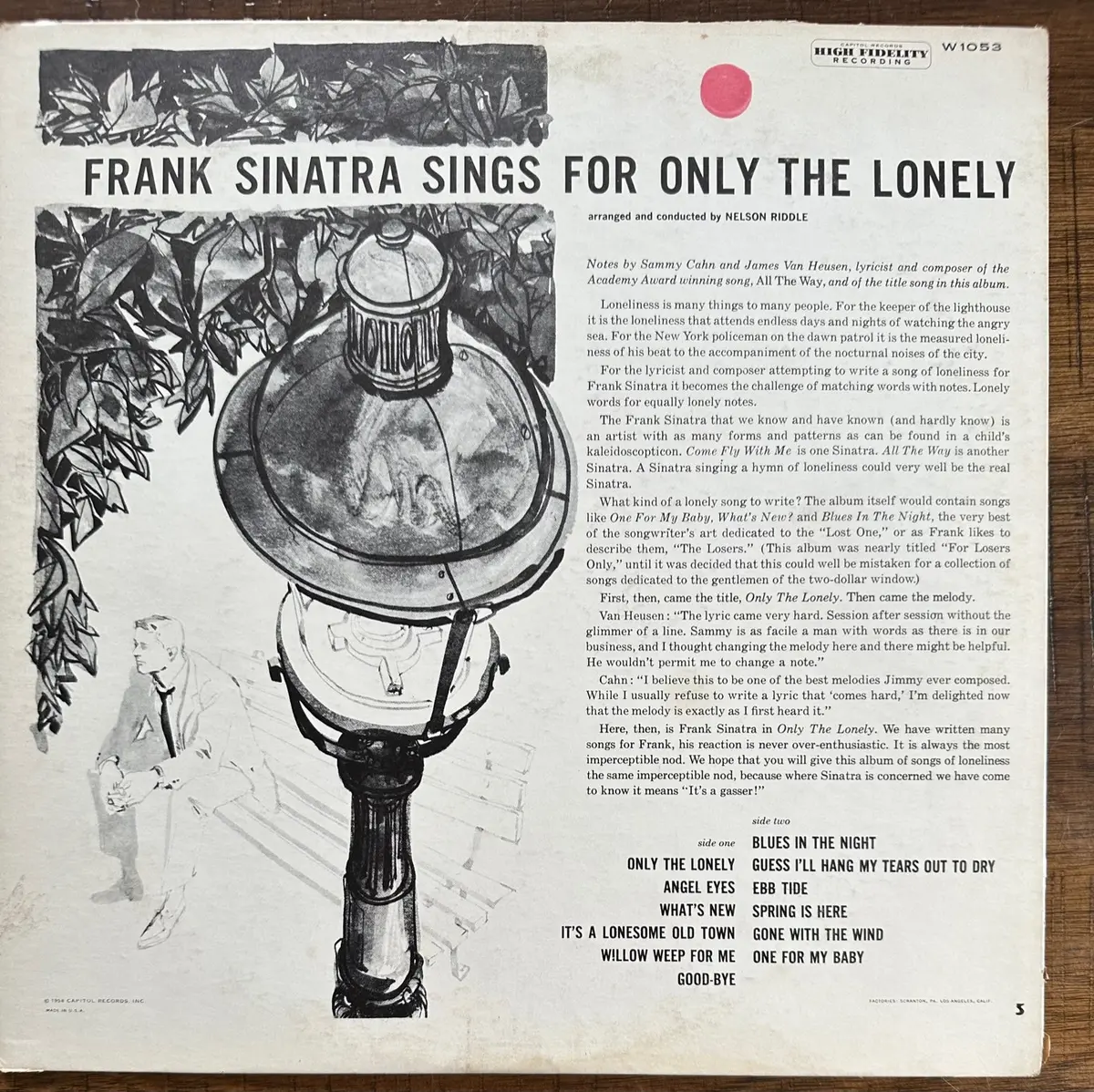Frank Sinatra - Only The Lonely - Lp Vinyl - Used 2