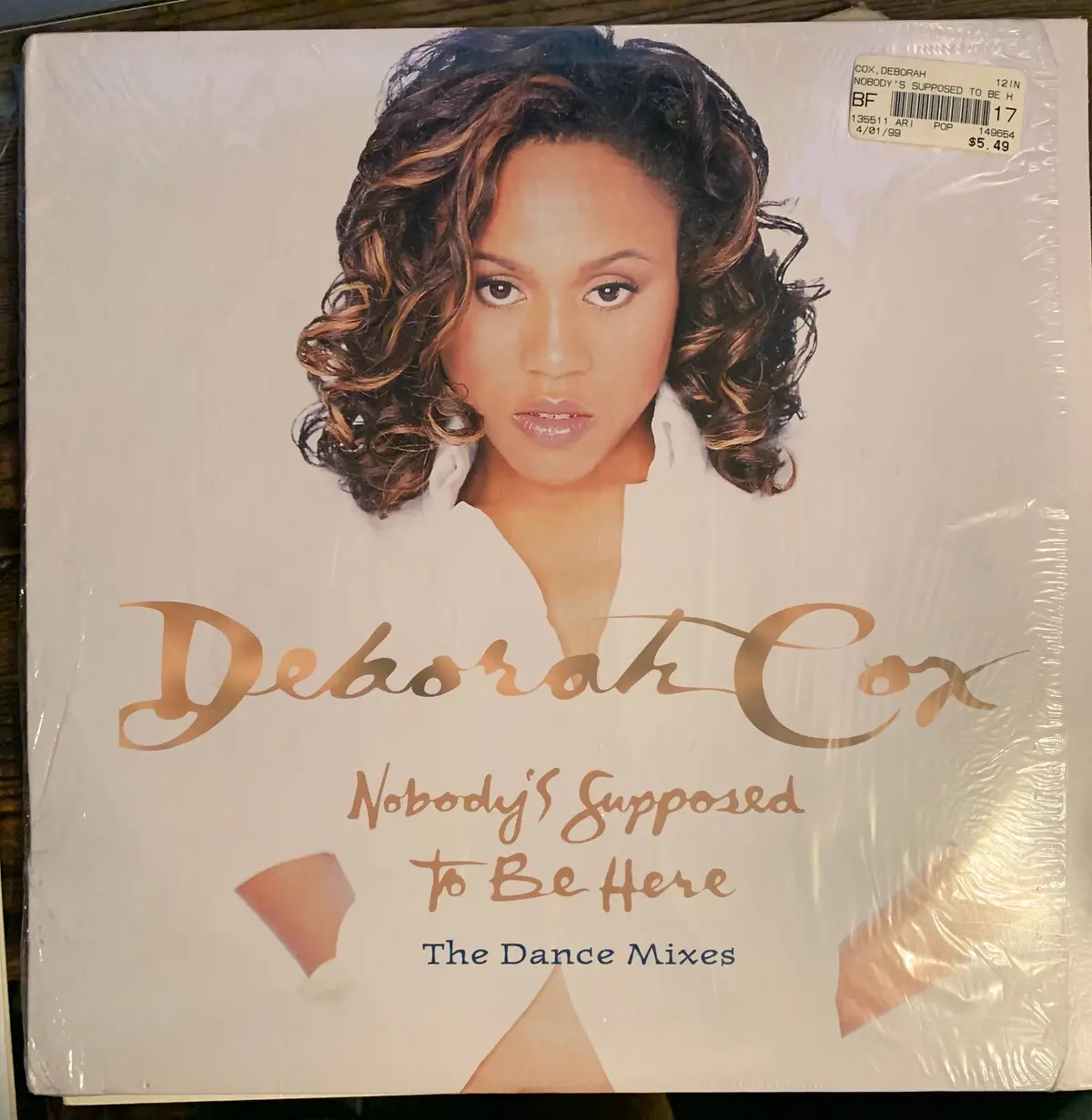 Deborah Cox -Nobody's Suppose To Be Here -  12" Remix Lp Vinyl - Used 1
