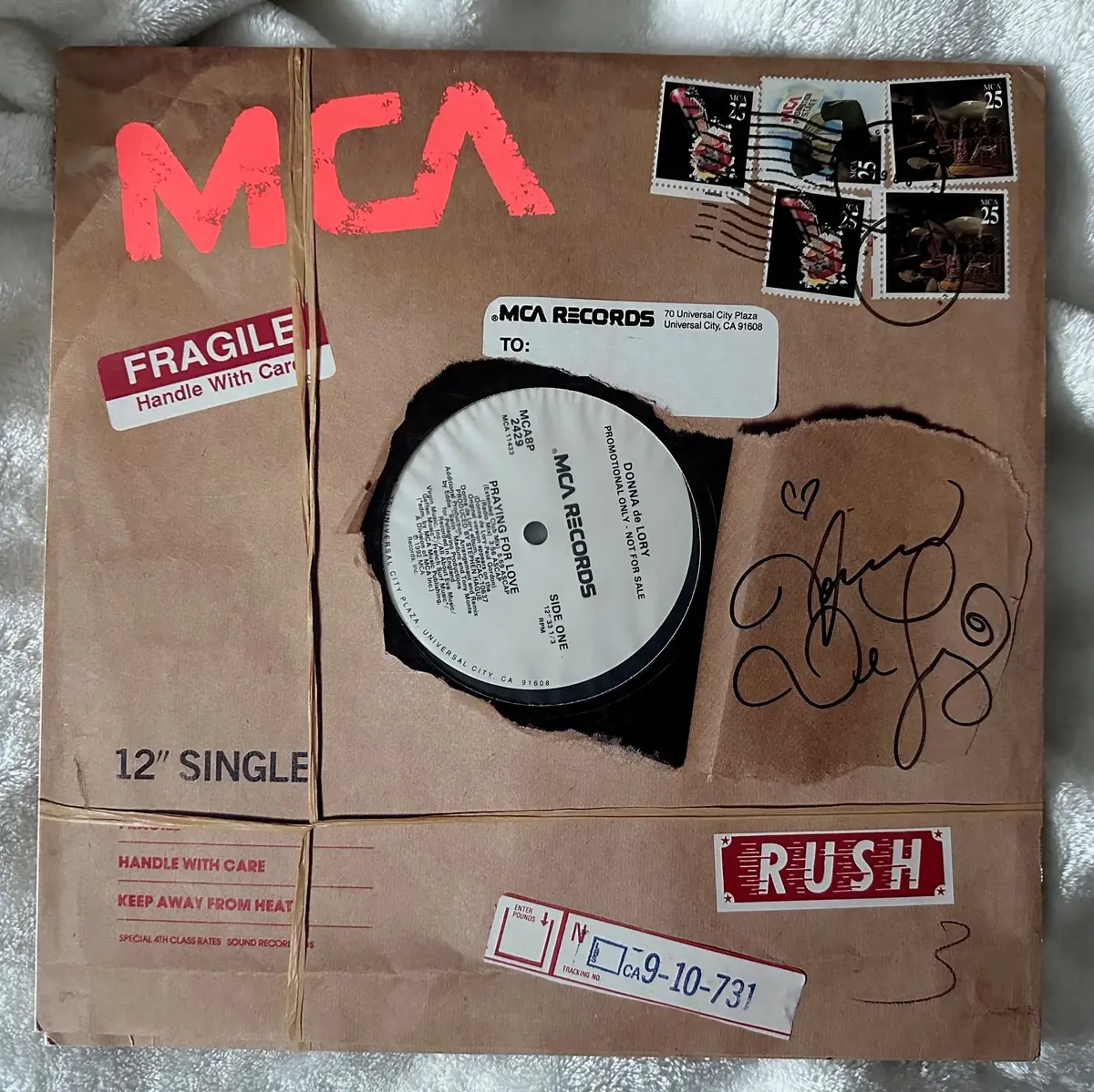 Donna De Lory - Praying For Love (Promotional 12" Remix)  (Autographed!) Lp Vinyl 1