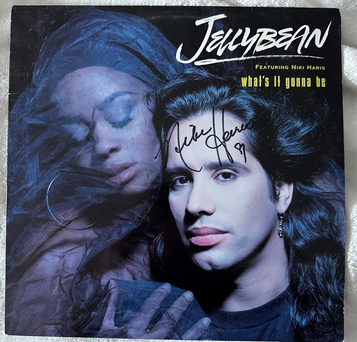 Jellybean Featuring Niki Haris – What's It Gonna Be- 12" Vinyl (Autographed!)  - Used 1