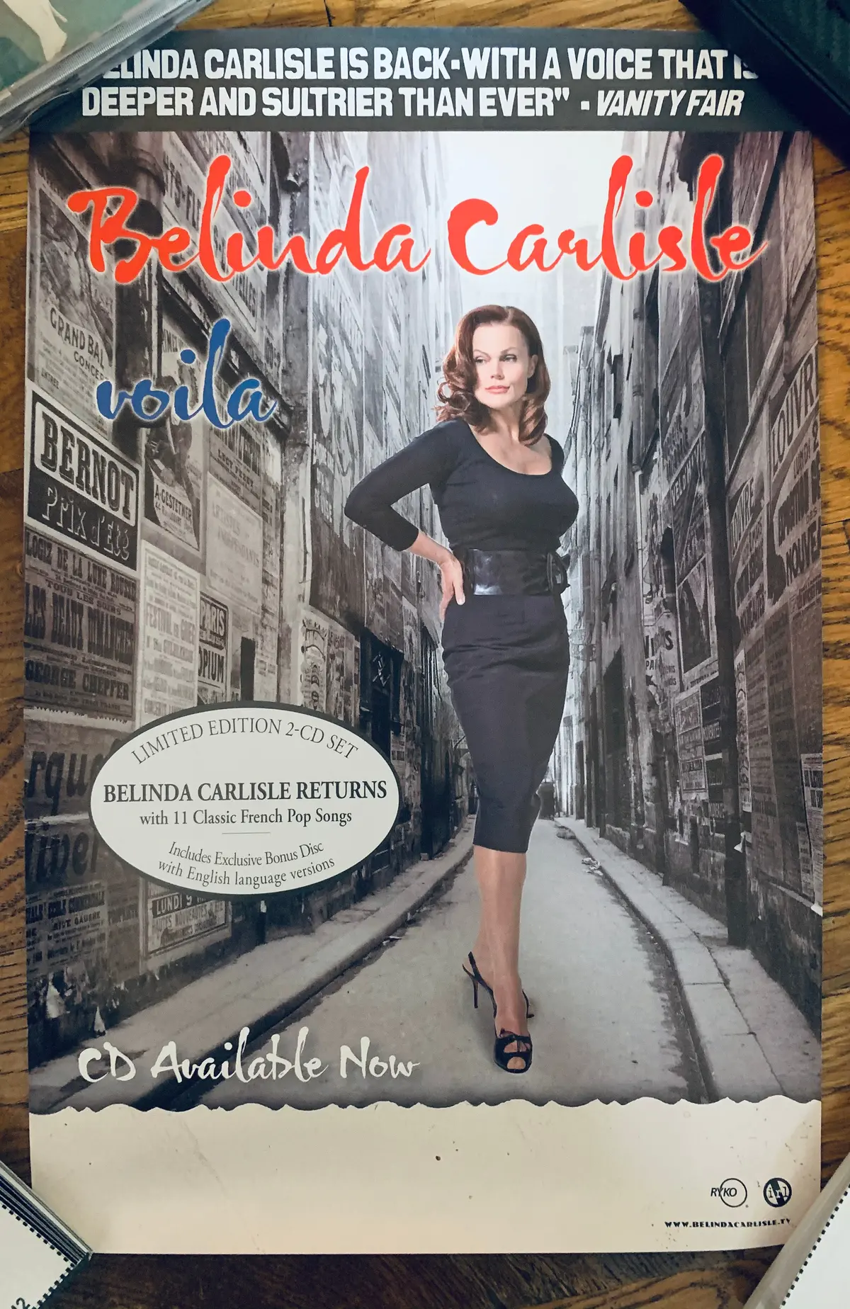 Belinda Carlisle - Voila Official Promotional Poster (Creases) 1
