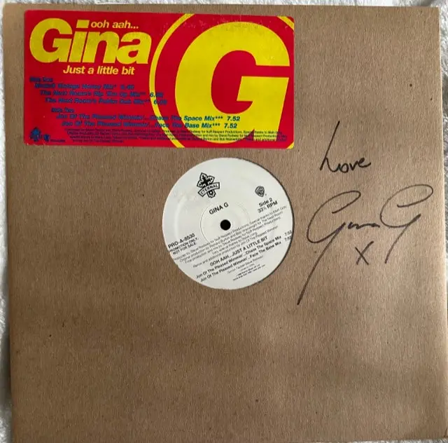 Gina G - Ooh Aah…Just A Little Bit - Signed Promo 12” Single Lp Vinyl 1