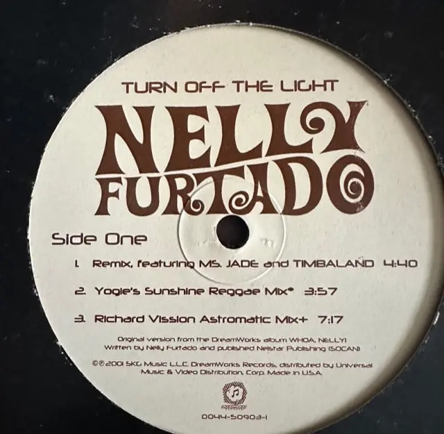 Nelly Furtado - Turn Off The Lights/ I'm Like A Bird 12" Single - Lp Vinyl - Used 1
