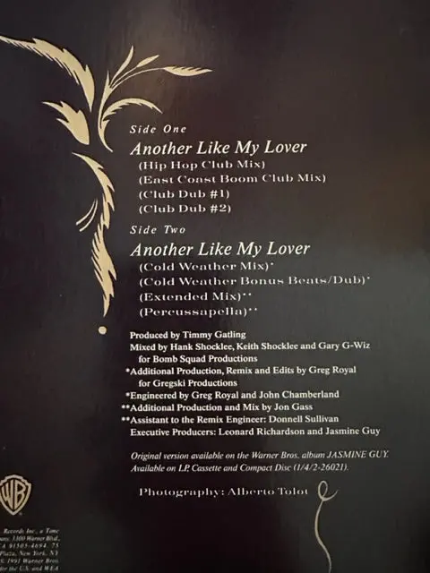 Jasmine Guy - Another Like My Lover - 12" Single Remix Lp Vinyl 2