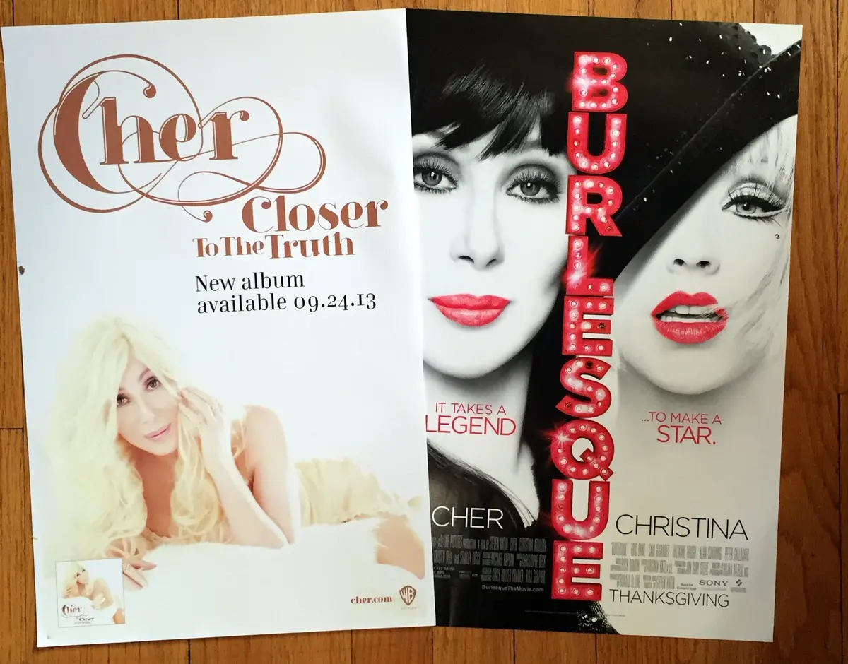 Cher - 2 Posters 11X17 Closer To The Truth / Burlesque 1