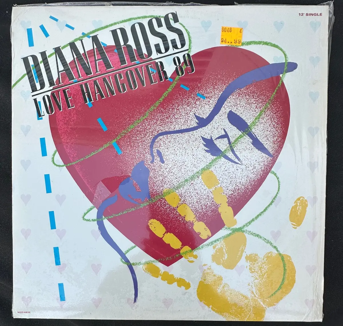 Diana Ross -- Love Hangover '89 (In Cellophane)  12" Single Lp Vinyl - Used 1