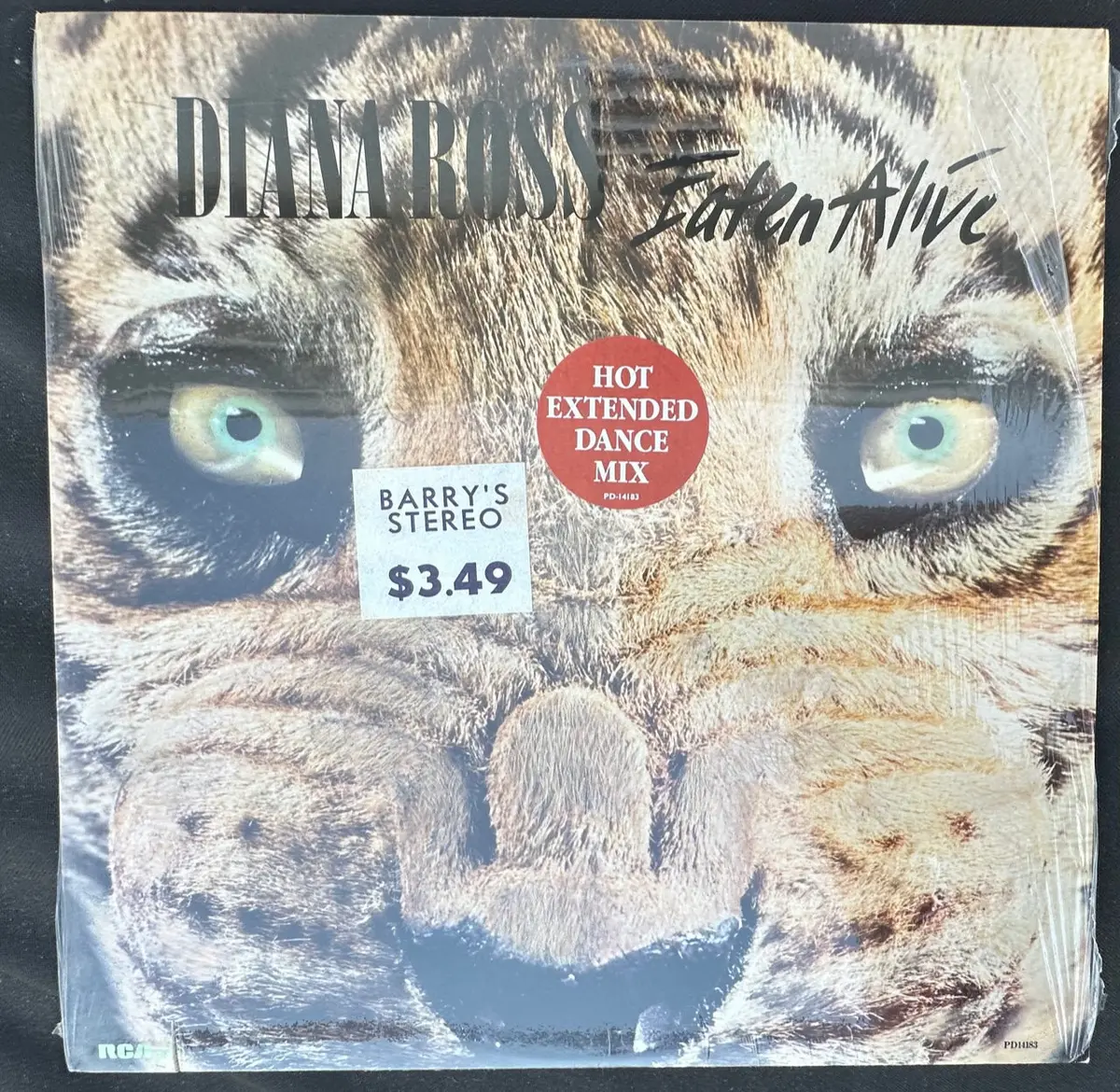Diana Ross -- Eaten Alive  12" Single Lp Vinyl - Used 1