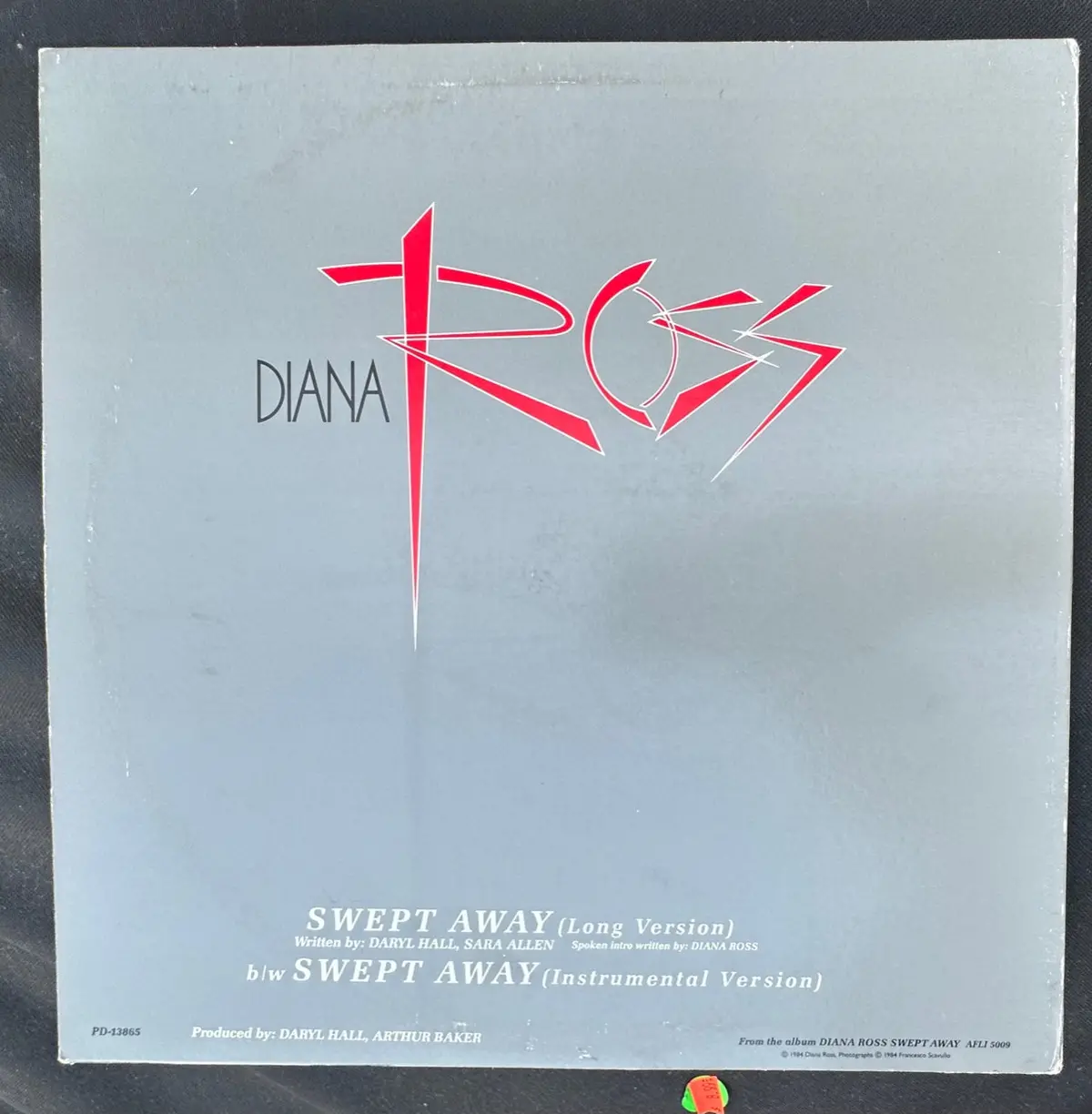 Diana Ross -- Swept Away 12" Single Lp Vinyl - Used 2