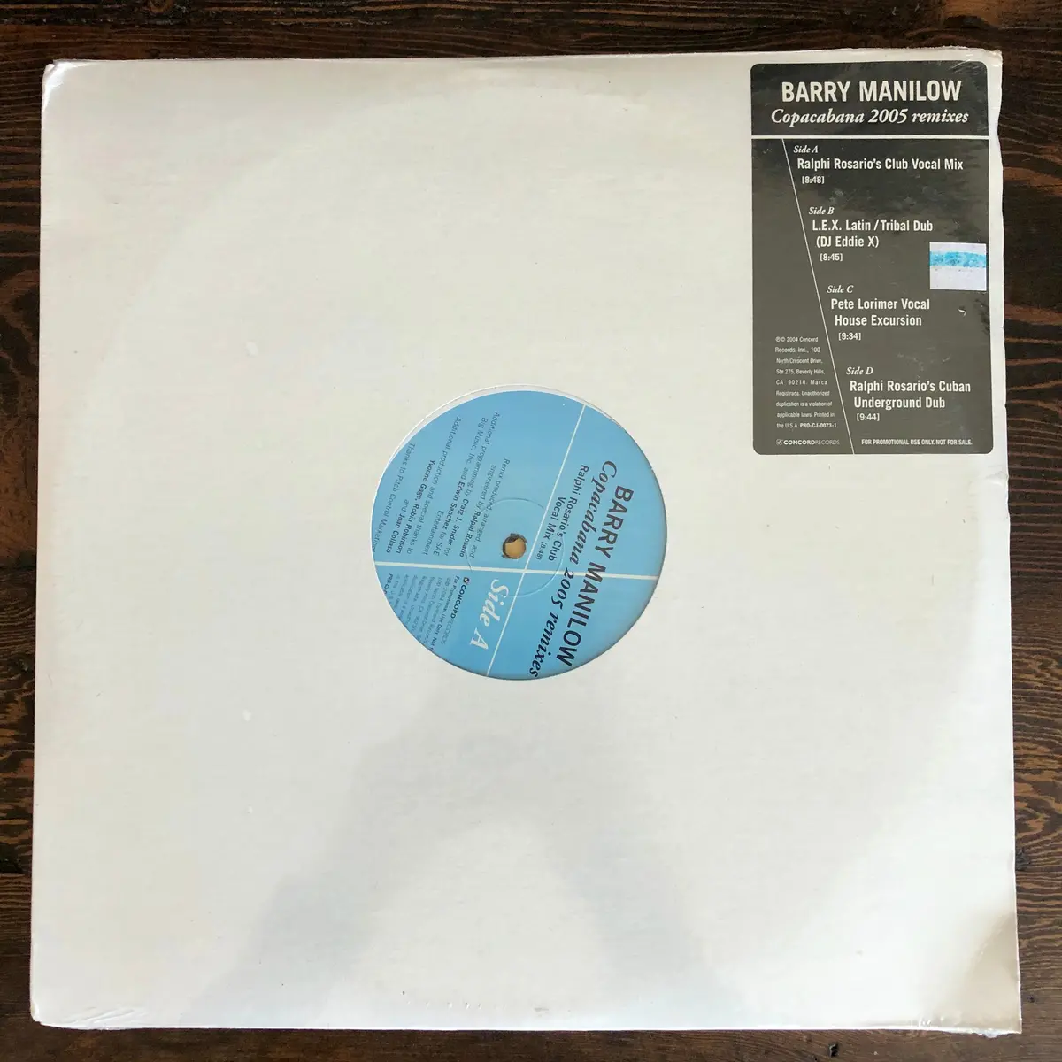 Barry Manilow ‎- Copacabana 2005 Remixes - Lp Vinyl Factory Sealed - New 1