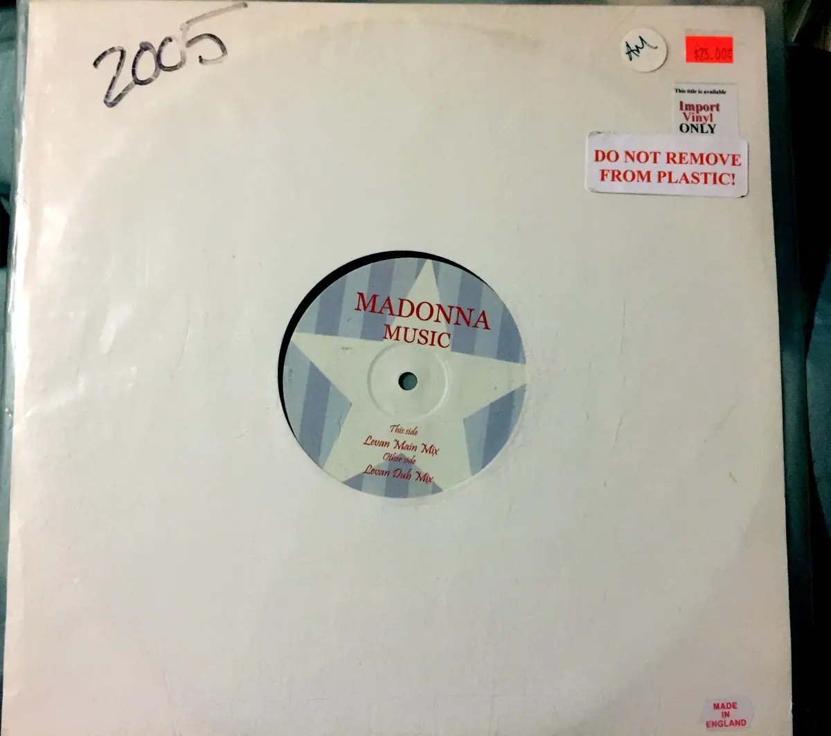 Madonna - Music 2005 White Label Levan Remixes 12" Vinyl Lp 2