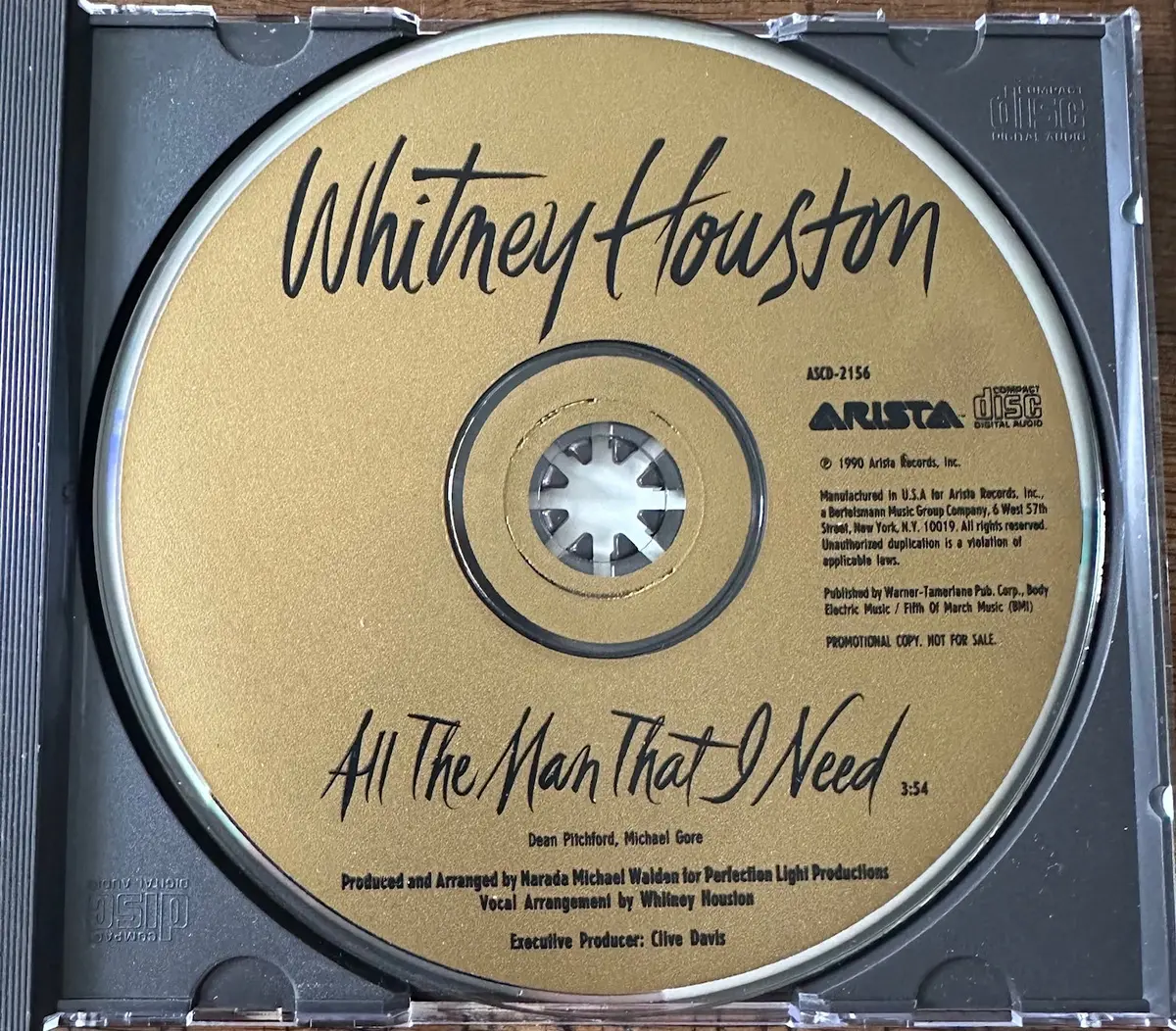Whitney Houston - All The Man That I Need (Promo Cd Single) Used 1
