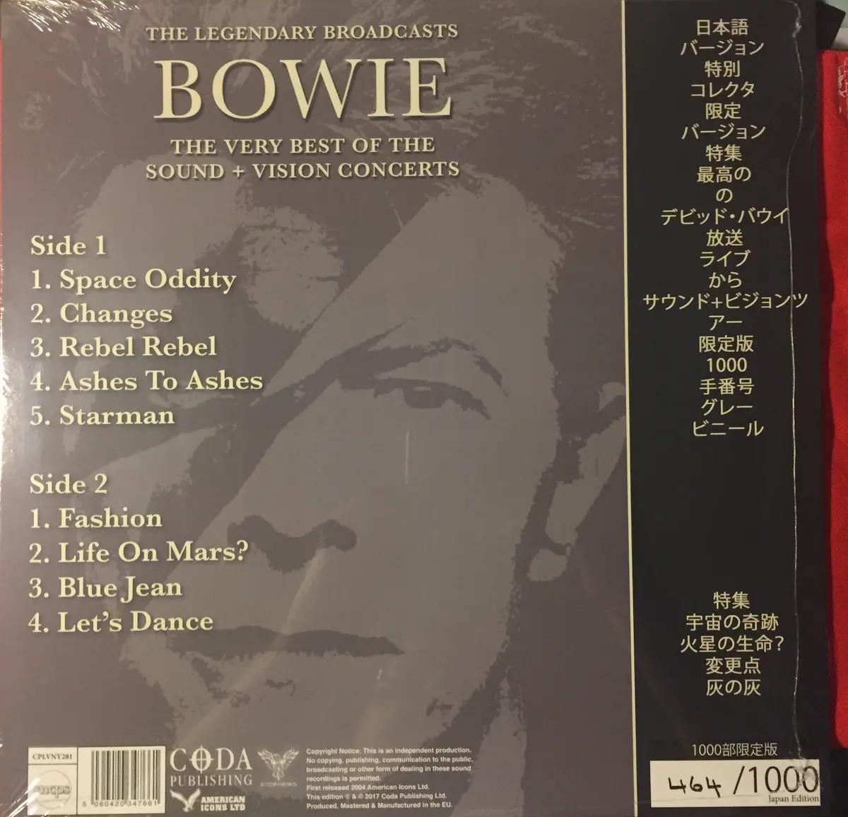 David Bowie - Sound + Visions Grey Vinyl - New Lp 2