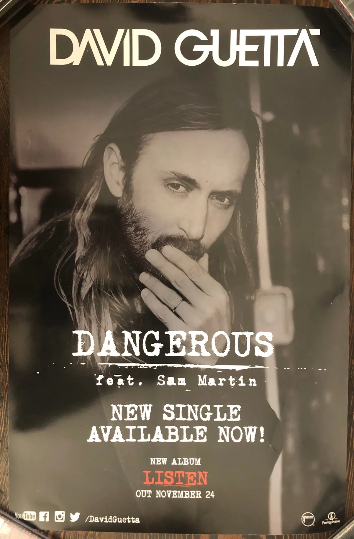 David Guetta - Dangerous - Promo Poster (Double Sided) 1